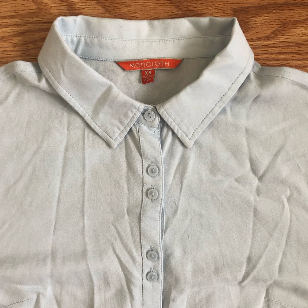 ModCloth light blue button up - Picture 2 of 8